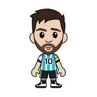 Messi 33 | Leo Messi Premium Football Sticker | Legendary Footballer