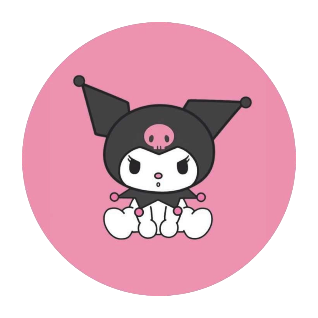Kuromi Pink Tinplate Badge