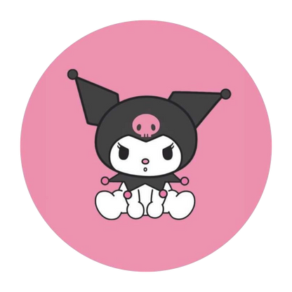 Kuromi Pink Tinplate Badge