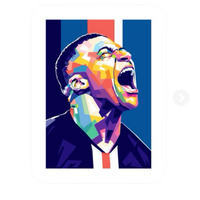 Kylian Mbappé 9 | Football Player Premium Sticker