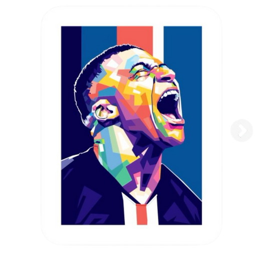 Kylian Mbappé 9 | Football Player Premium Sticker