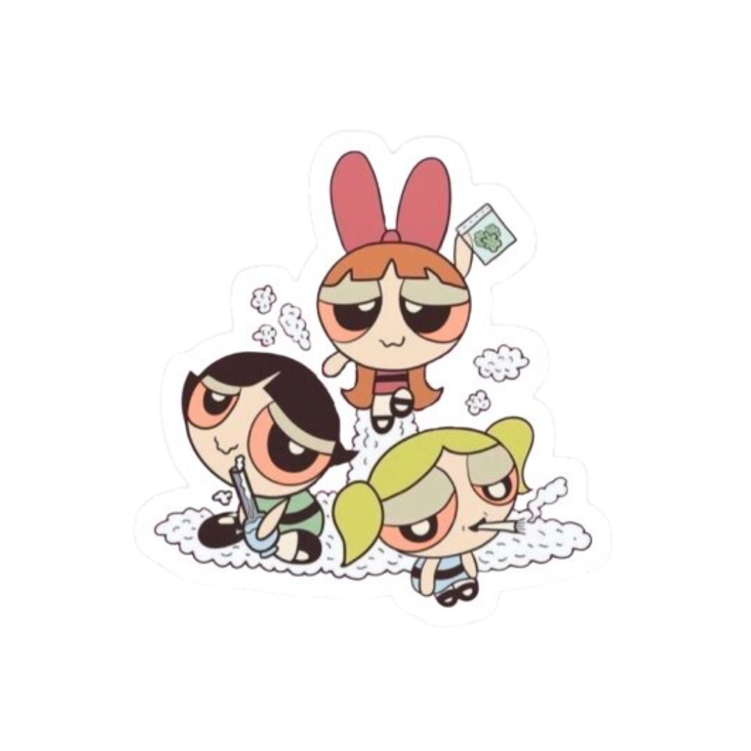 Power Puff girl High Hemp Sticker