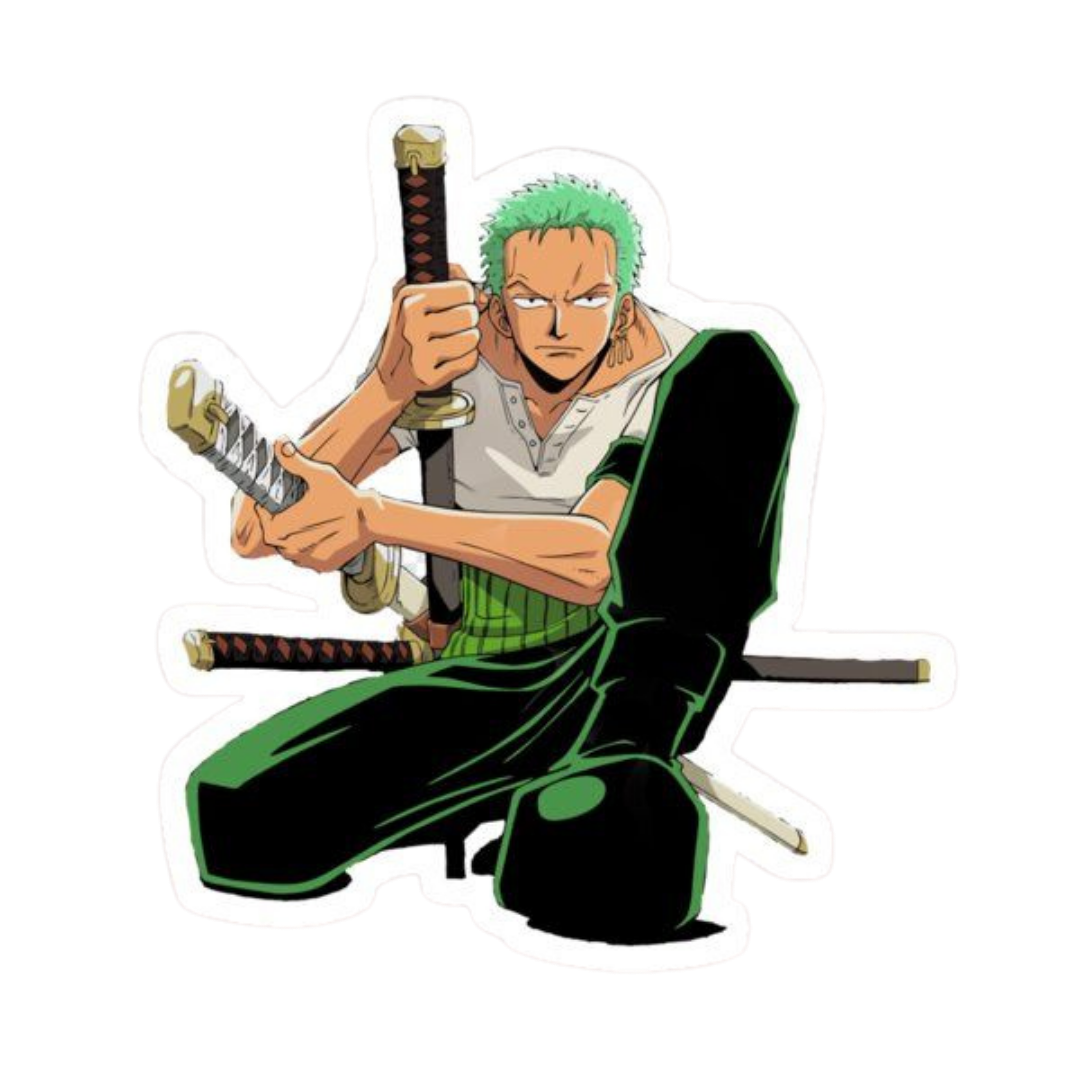 Roronoa Zoro One Piece Sticker 8 | Three Sword Style Premium Sticker