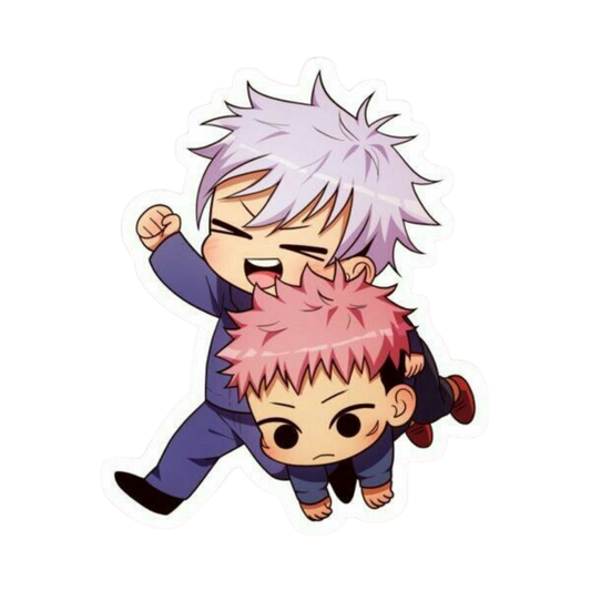 Satoru Gojo Yuji running Jujutsu Kaisen Anime stickers
