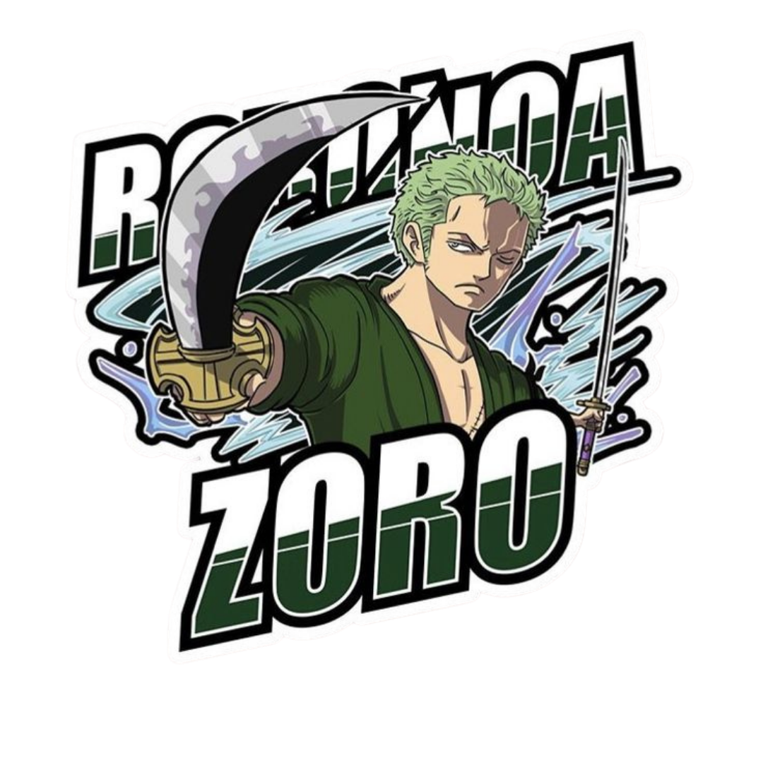 Roronoa Zoro One Piece Sticker 10 | Three Sword Style Premium Sticker