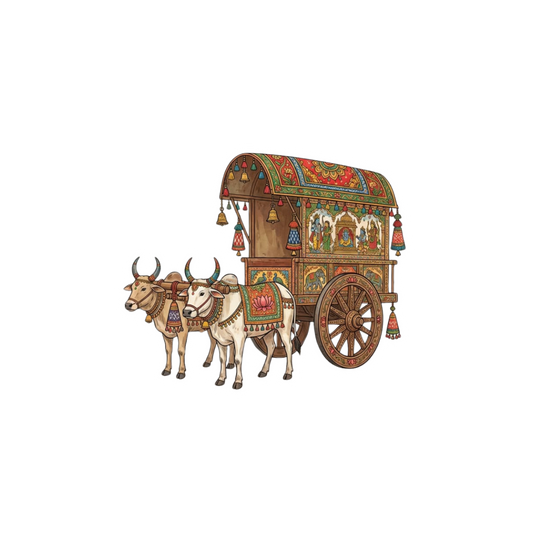 Cow Cart | Bangladesh Stickers Collection | StickerBD