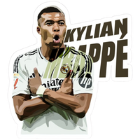 Kylian Mbappé 12 | Football Player Premium Sticker