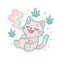 Cat High Hemp Sticker