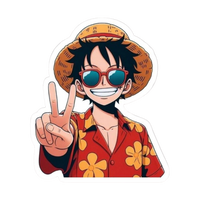Monkey D. Luffy victory sign Anime stickers