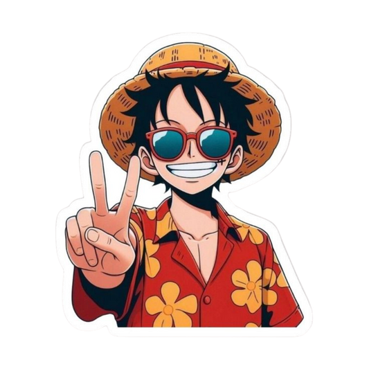 Monkey D. Luffy victory sign Anime stickers
