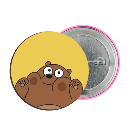Grizzly Bear Tinplate Badge
