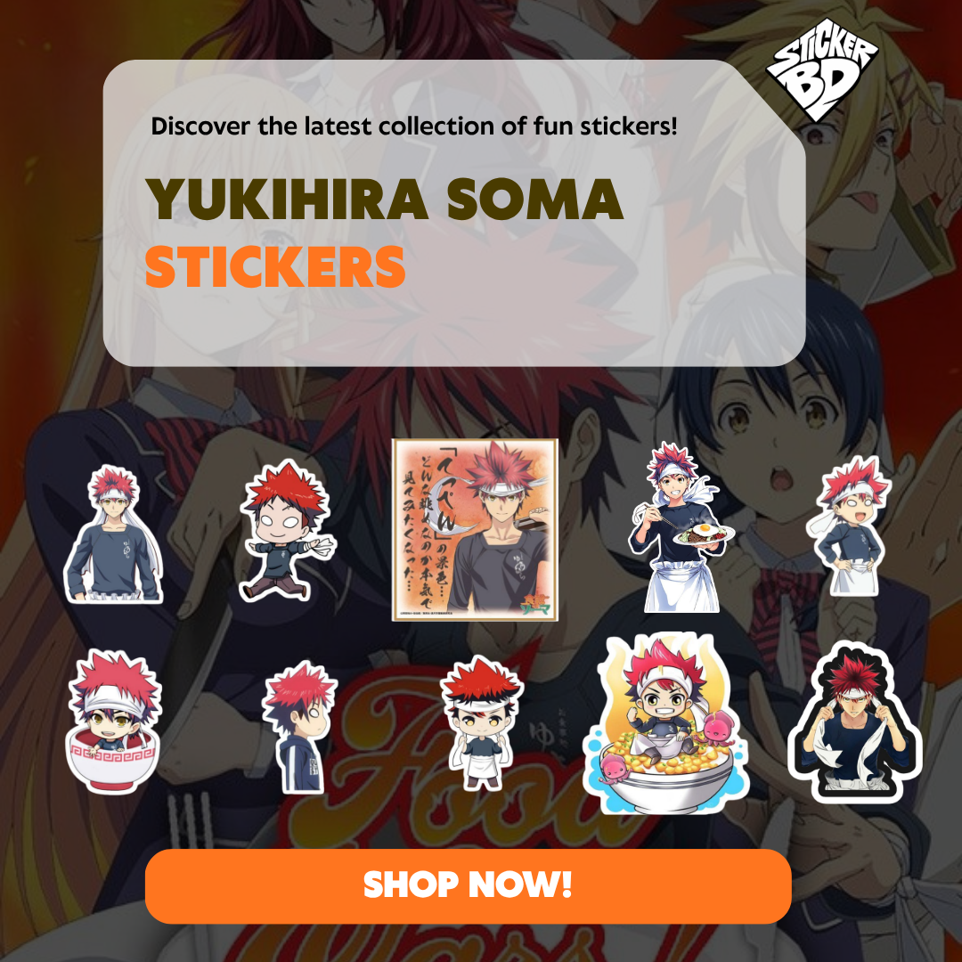 Yukihira Soma Food Wars Sticker Bundle