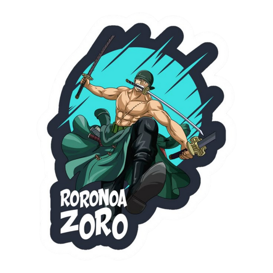 Roronoa Zoro One Piece Sticker 13 | Three Sword Style Premium Sticker