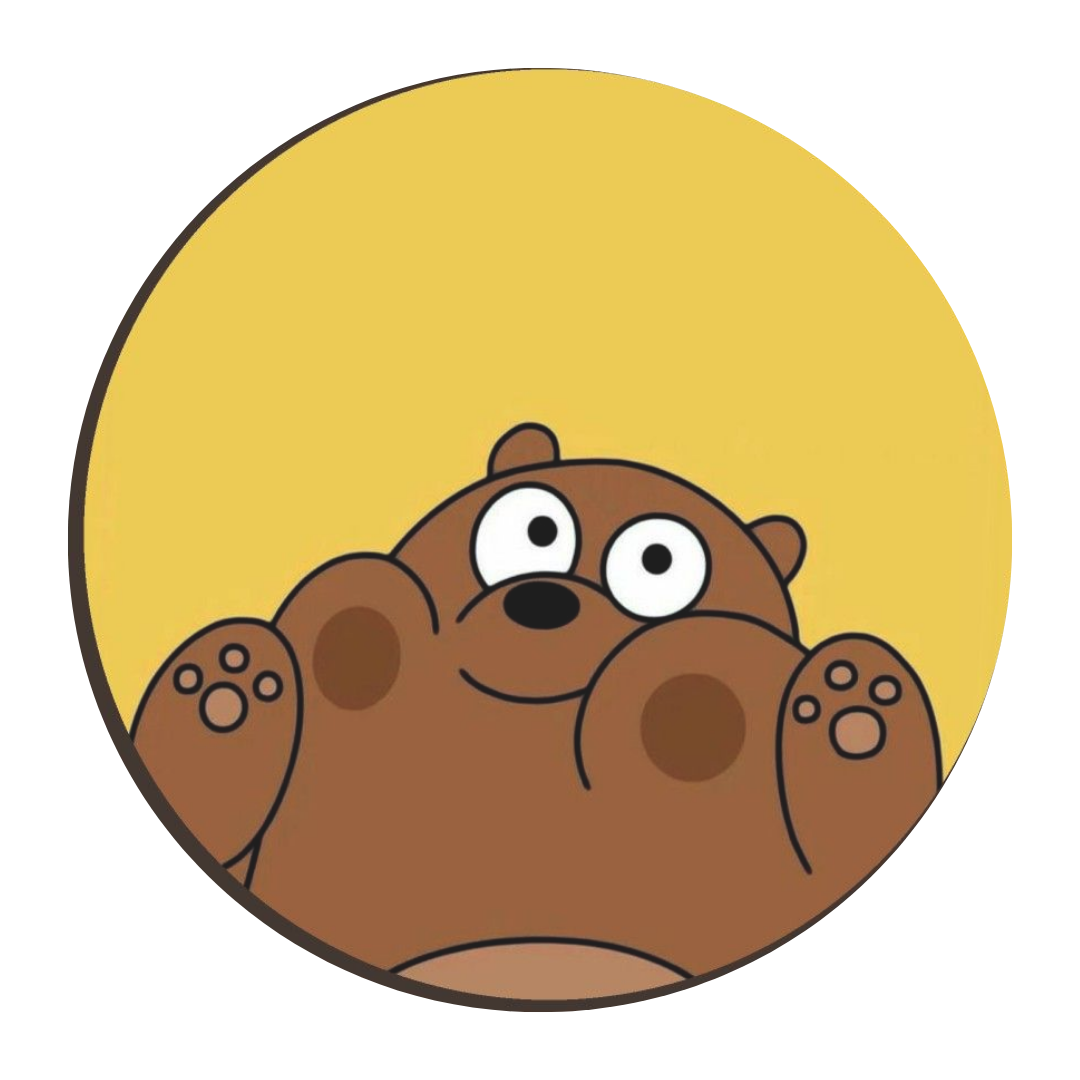 Grizzly Bear Tinplate Badge