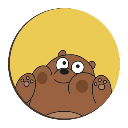 Grizzly Bear Tinplate Badge