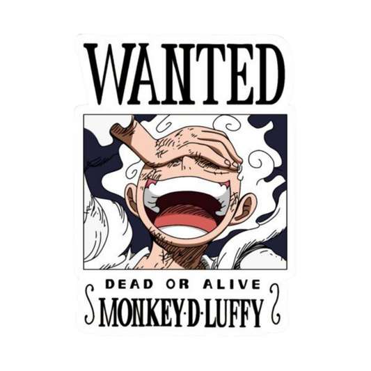 Monkey D. Luffy wanted sign Anime stickers