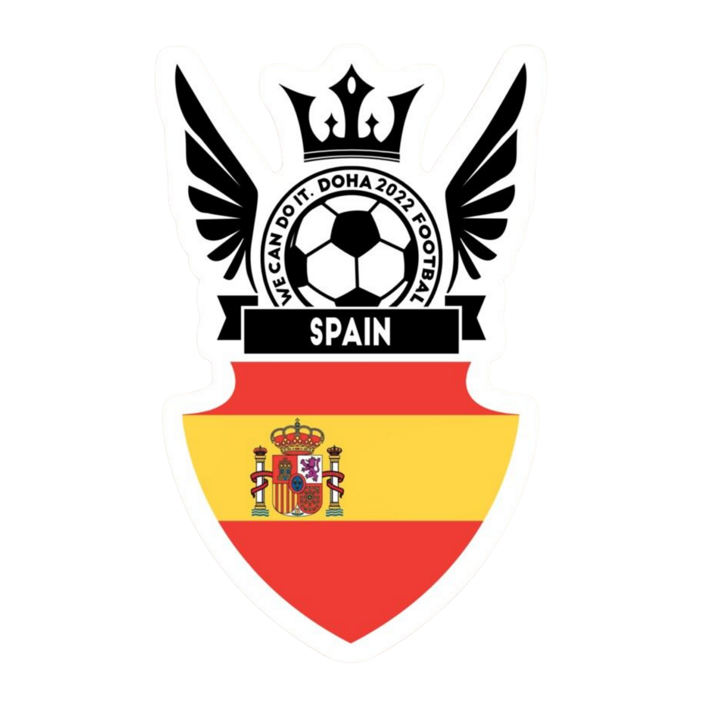FC Spain 28 | Spain Football Sticker | Football Team