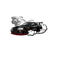 Mid Night JDM Car Sticker