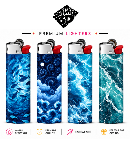 Water Lighter Pack – Bold Aesthetic Pocket Lighter | StickerBD