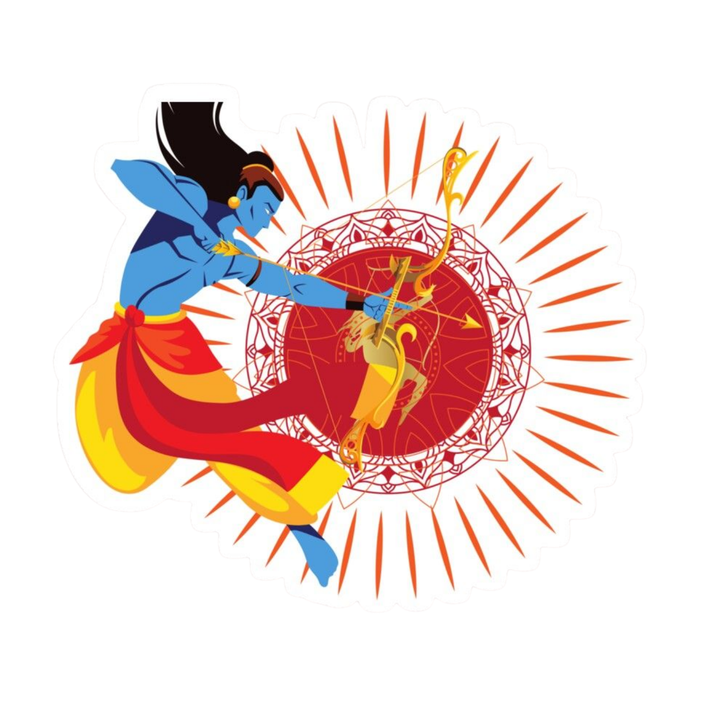 Lord Rama 2 | Hinduism | Religious Sticker | Spiritual Premium Sticker