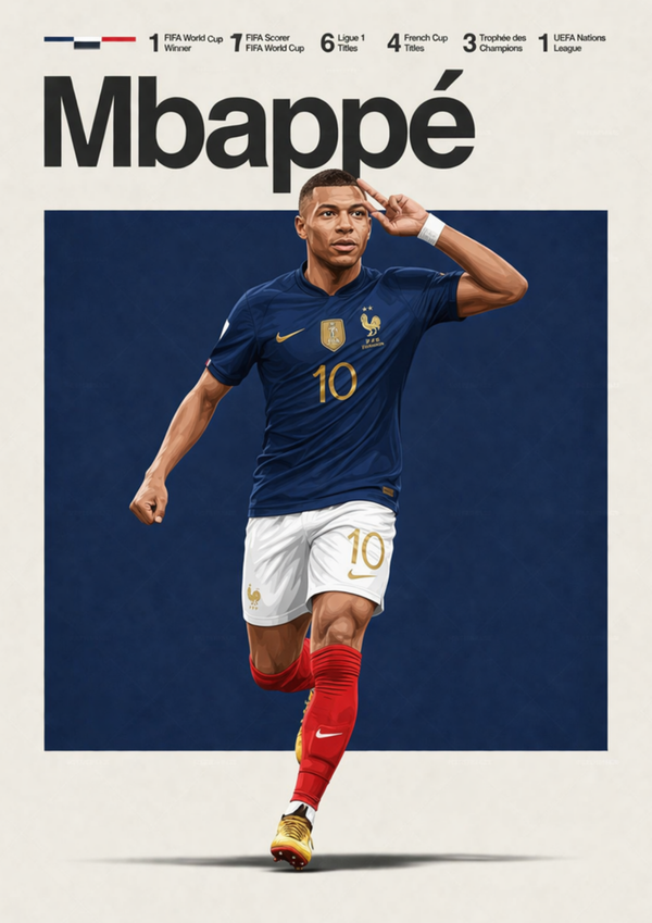 Mbappé | Mini Poster Sticker