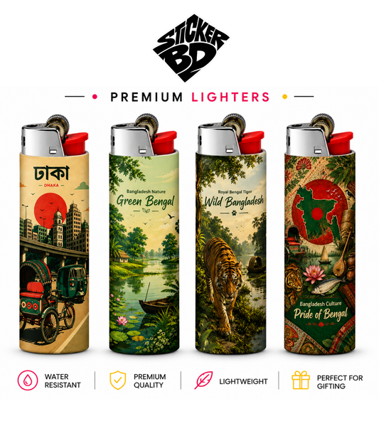 Bangladesh Lighter Pack – Bold Aesthetic Pocket Lighter | StickerBD