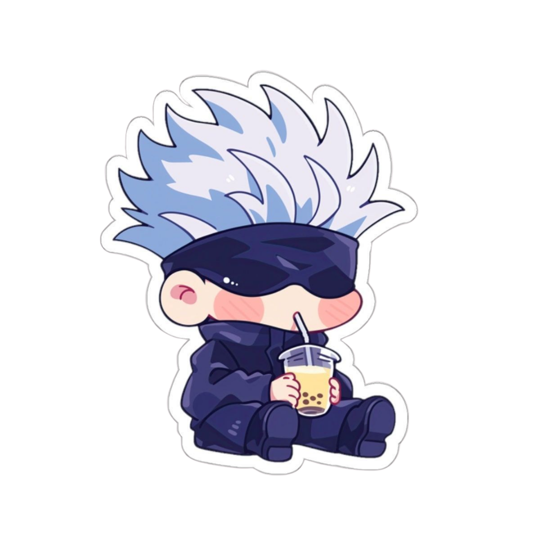 Satoru Gojo Chibi Drinking Jujutsu Kaisen Anime stickers