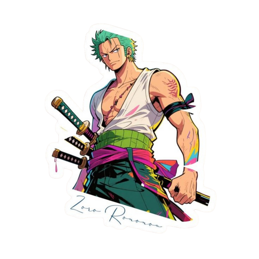 Roronoa Zoro One Piece Sticker 16 | Three Sword Style Premium Sticker