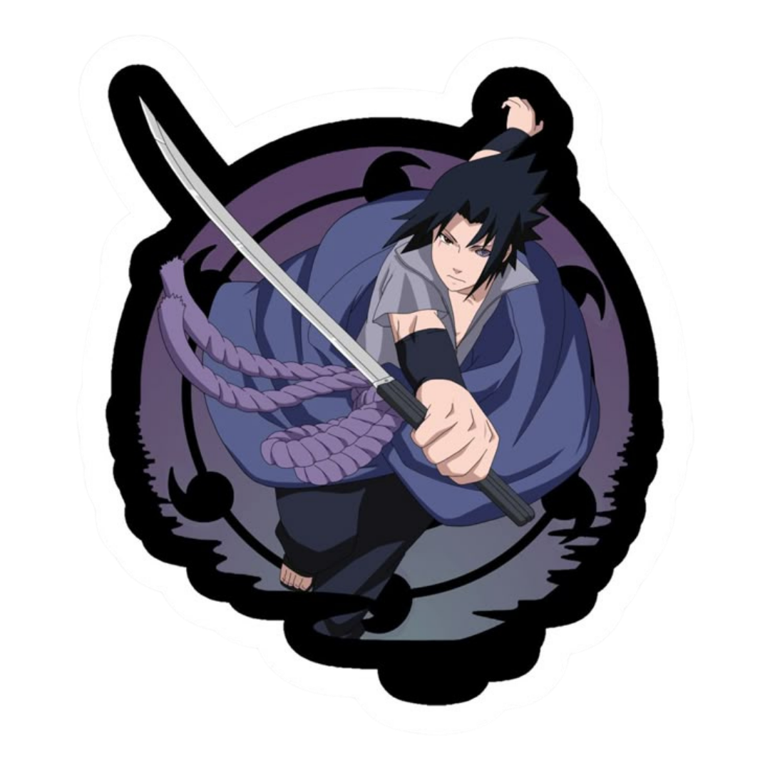 Sasuke Uchiha Naruto Sticker 2 | Sharingan Anime Premium Sticker