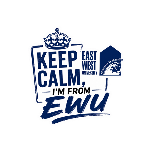 Keep Clam I'm from EWU | East West University Stickers | Sticker BD