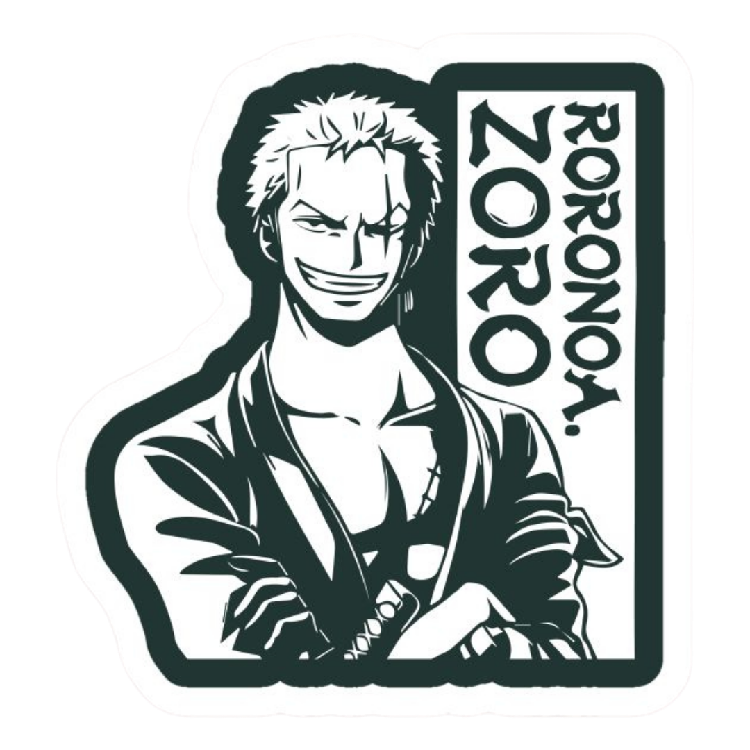 Roronoa Zoro One Piece Sticker 18 | Three Sword Style Premium Sticker