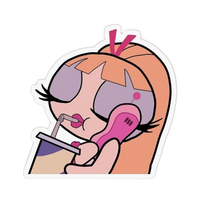 Pink Sticker 34 | Women Pink Barbie Lady | Aesthetic Girl Power Premium Sticker
