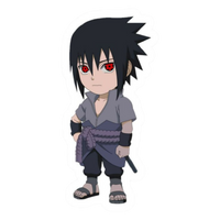 Sasuke Uchiha Naruto Sticker 4 | Sharingan Anime Premium Sticker