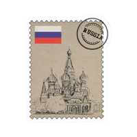 Russia 2 | Country Premium Sticker | Country, Flag & Travel Sticker