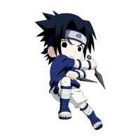 Sasuke Uchiha Naruto Sticker 6 | Sharingan Anime Premium Sticker