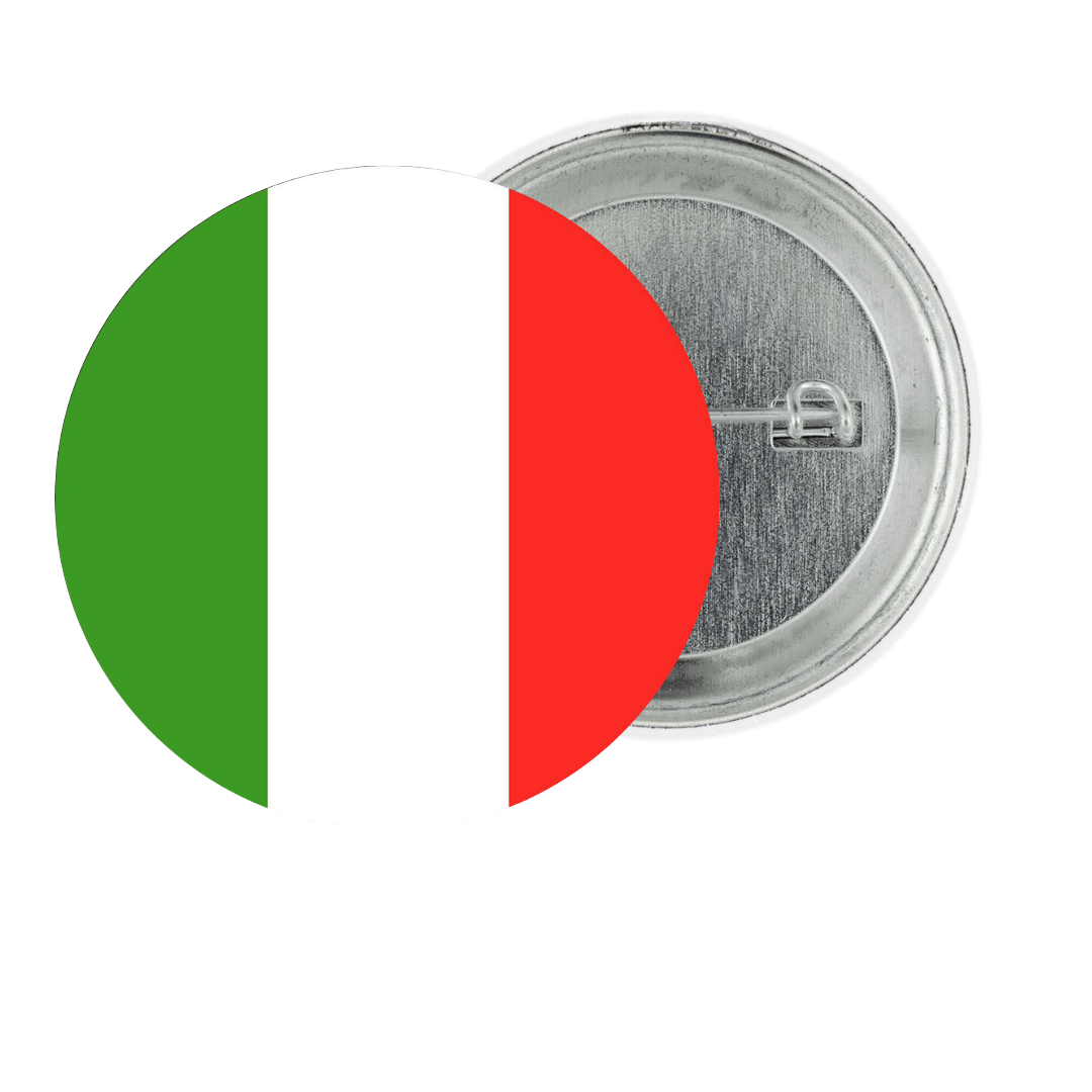 Italy Fan Tinplate Badge