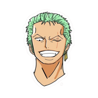 Roronoa Zoro One Piece Sticker 22 | Three Sword Style Premium Sticker