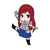 Erza Scarlet Fairy Tail Sticker 5 | Titania Armor Sticker