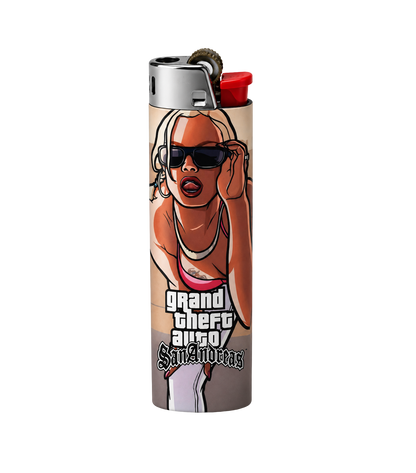 GTA Lighter – Bold Aesthetic Refillable Pocket Lighter | StickerBD