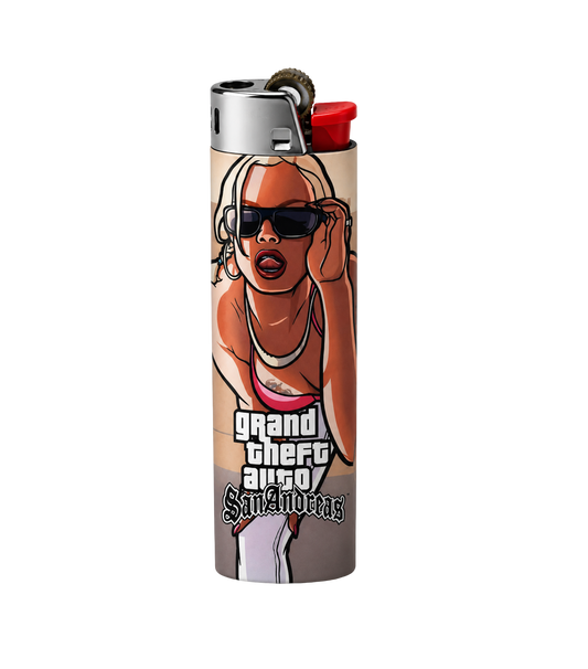 GTA Lighter – Bold Aesthetic Refillable Pocket Lighter | StickerBD