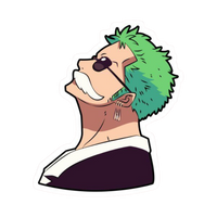 Roronoa Zoro One Piece Sticker 23 | Three Sword Style Premium Sticker