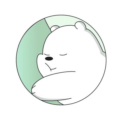 Ice Bear Tinplate Badge