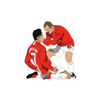 Rooney X Ronaldo | Manchester United Premium Sticker | Football Club