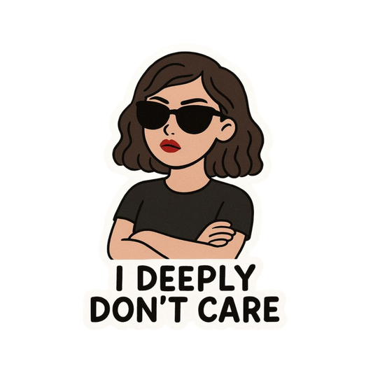 I deeply don't care | Bold & Savage Premium Sticker | Attitude Stickers