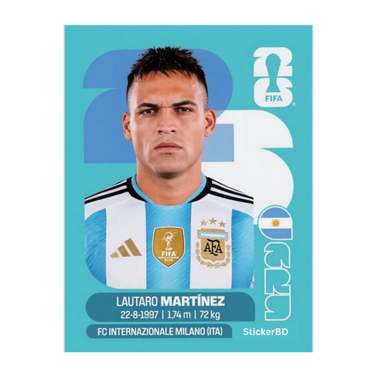 Lautaro Martínez | Argentina Player Card Sticker | StickerBD