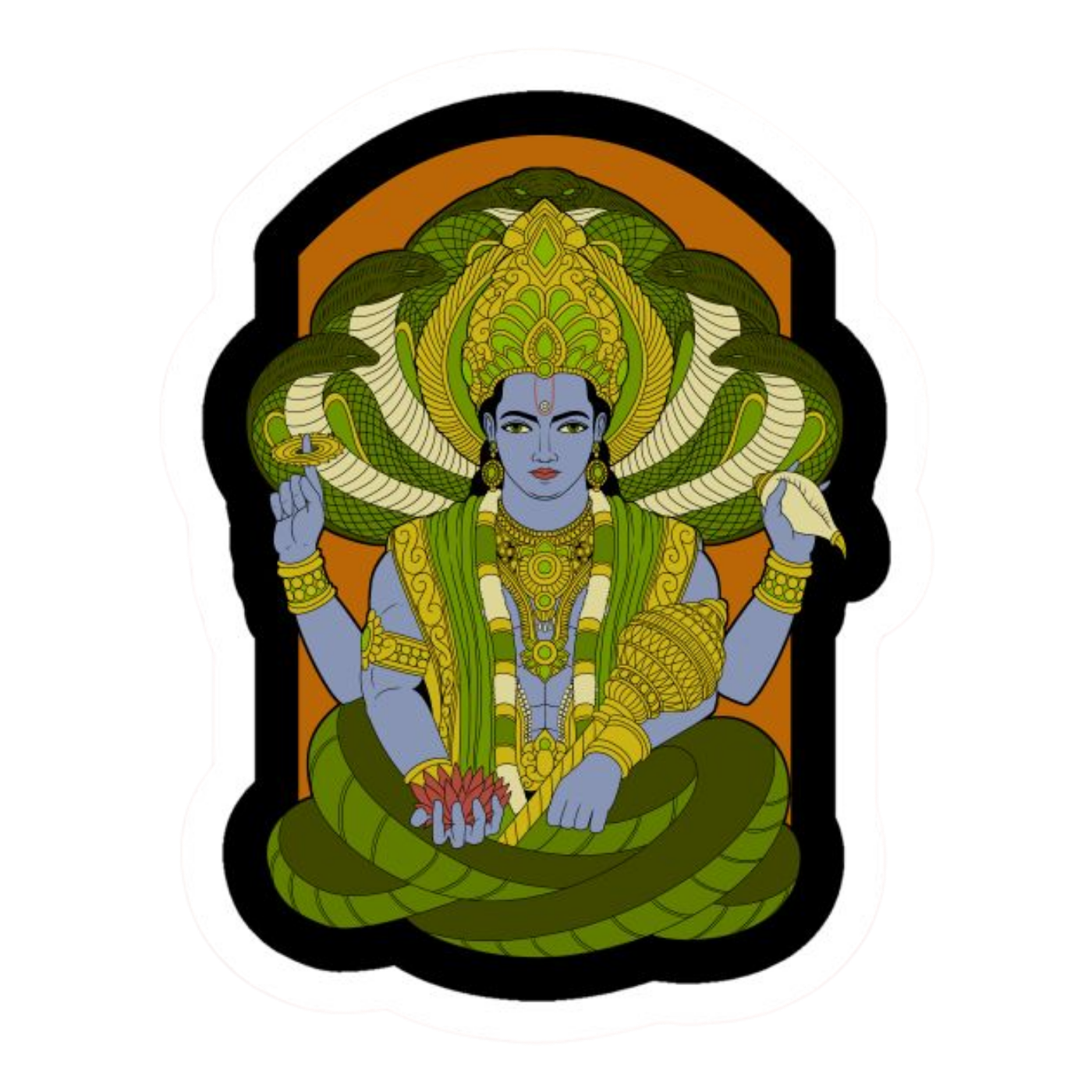 Lord Vishnu | Hinduism | Religious Sticker | Spiritual Premium Sticker