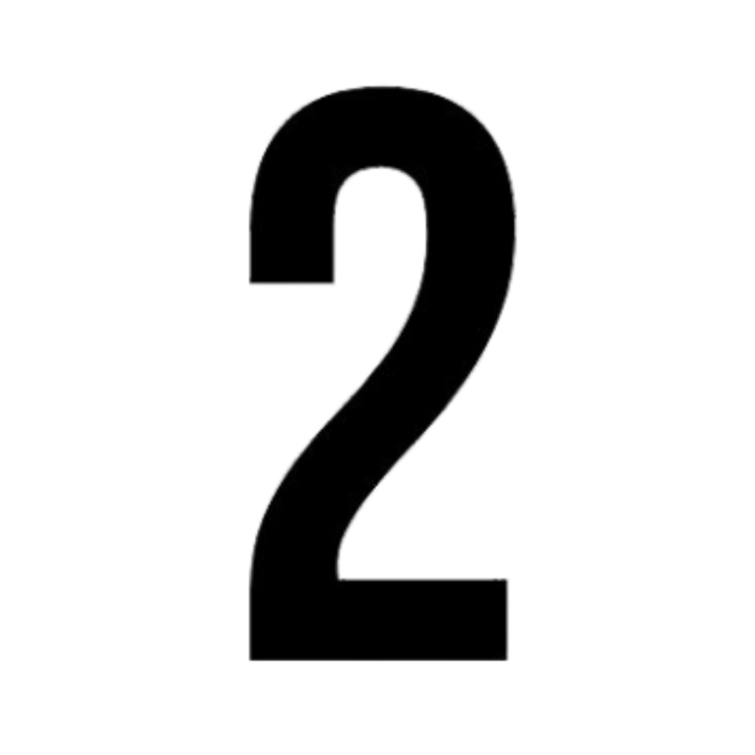 Number 2 Sticker | Educational Number Sticker | StickerBD
