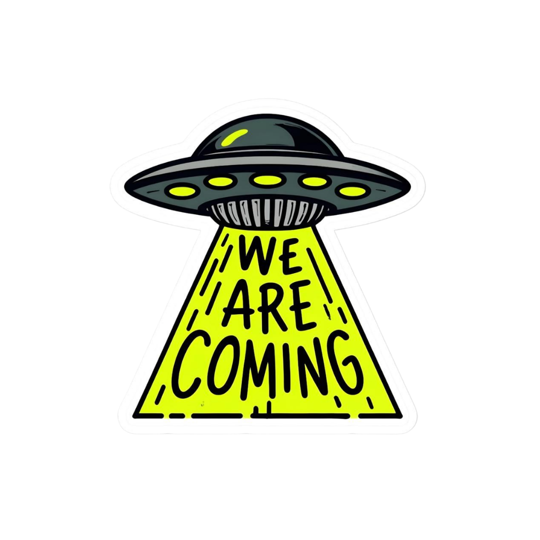 UFO 3 | Space Mystery Premium Sticker | UFO & Aliens