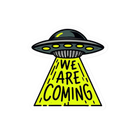 UFO 3 | Space Mystery Premium Sticker | UFO & Aliens