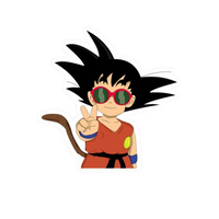 Son Goku Kid Dragon Ball Z Anime stickers